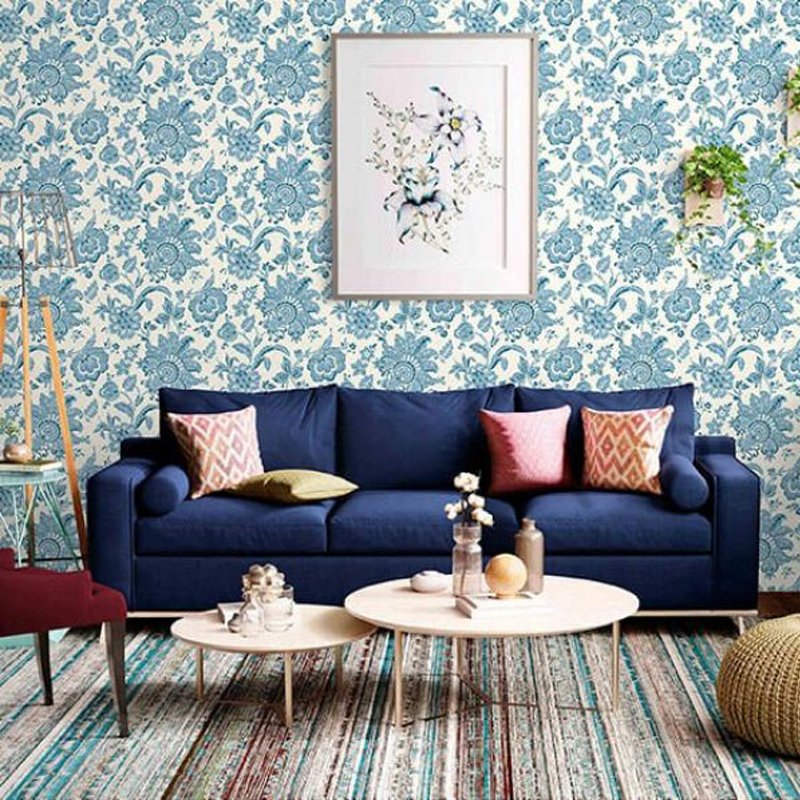 QUYANG Custom Living Room Hotel Waterproof 3d Wall Paper Luxury Suede Wallpaper Big Tree Fabric Wallcloth