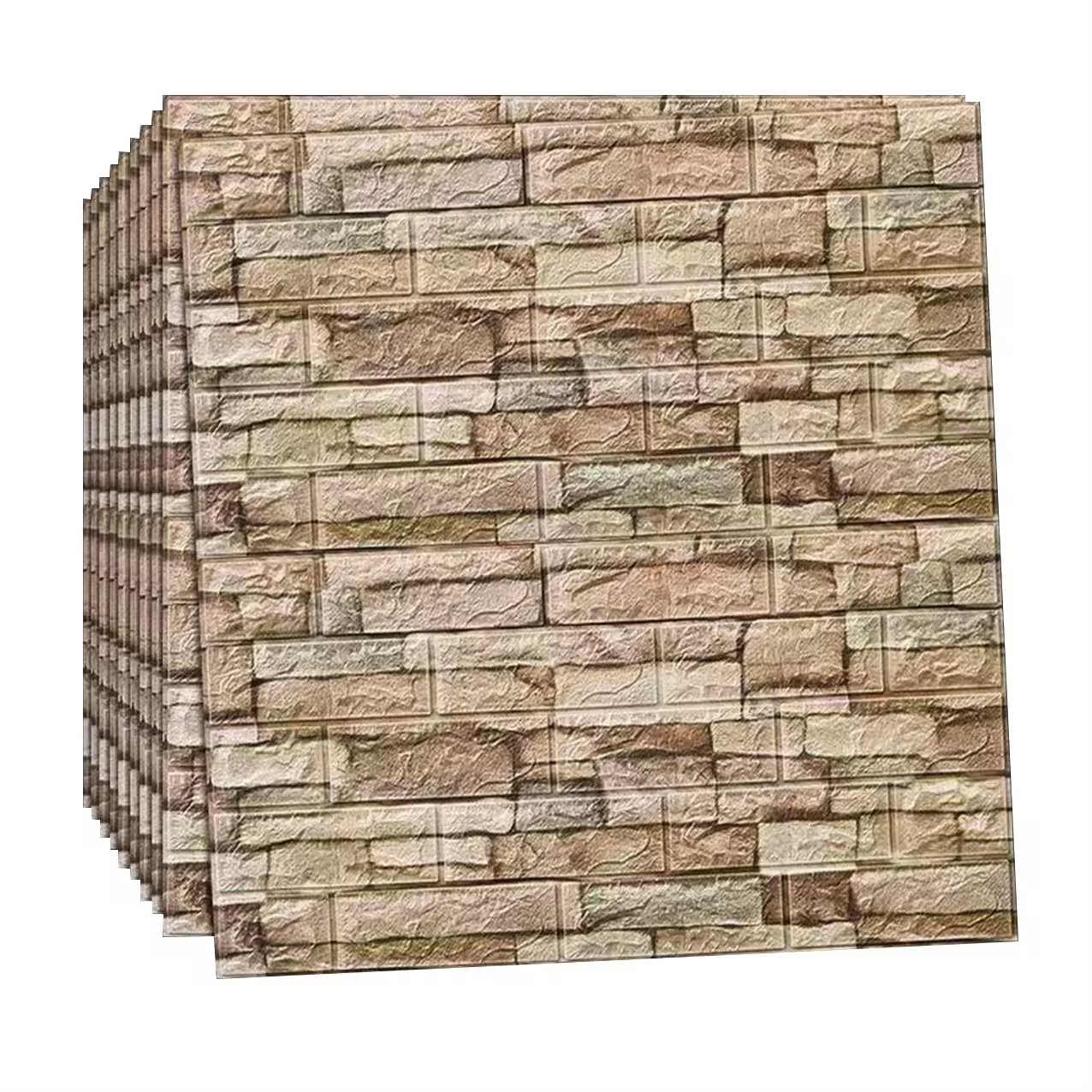 Wholesale 3d brick grain roll photo wallpaper self-adhesive shape home interior door wallpaper wallpap grey