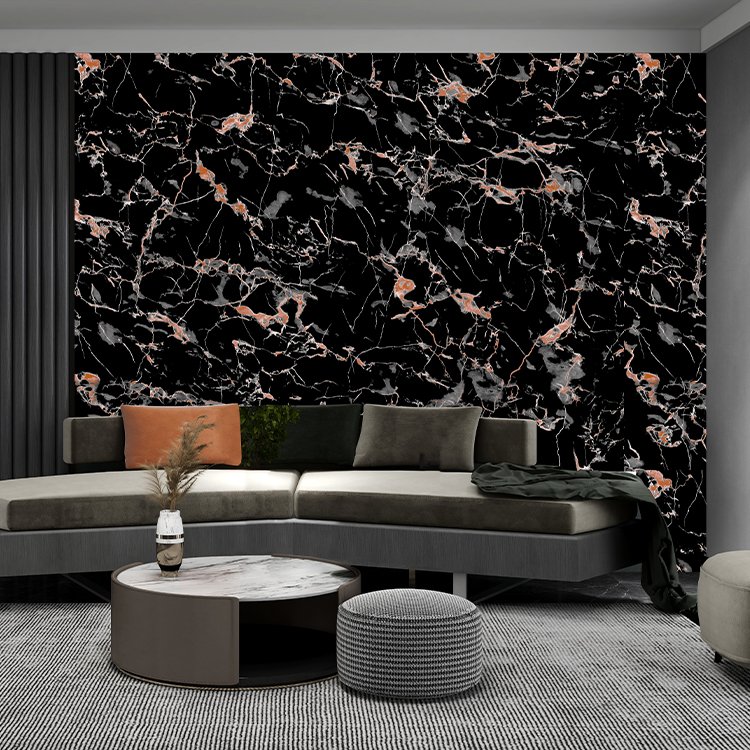 Black Stick And Peel Self Adhesive Vinyl Wall Paepr Living Room Kitchen Countertop Covers Granite Marble Pvc Decor Wallpaper