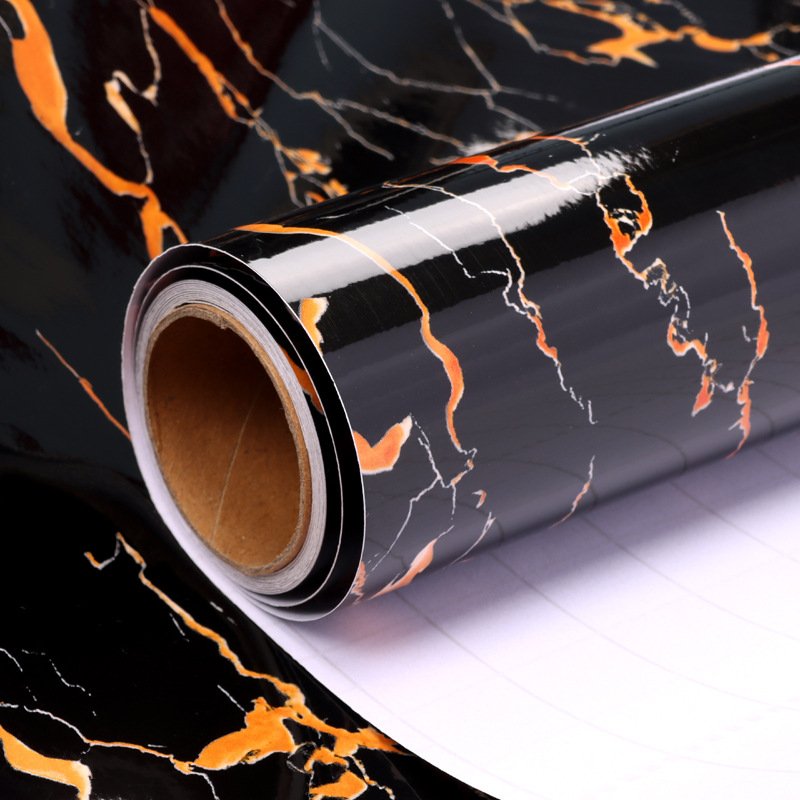40cm*200 M Peel and Stick Roll Packing PVC Self-adhesive Marble Pattern Stickers For Kitchen Furniture renovation