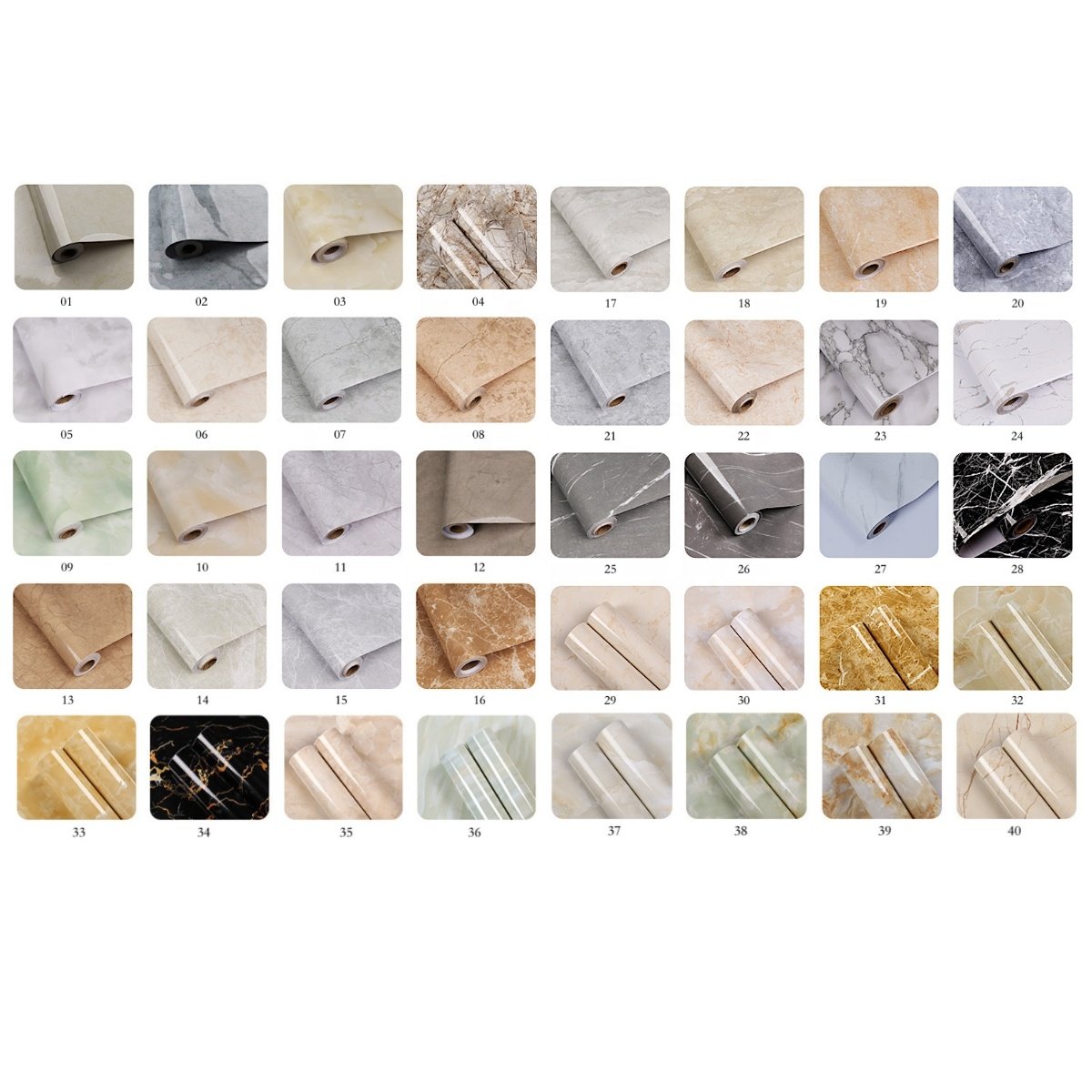 PVC Peel and Stick Wallpapers Marble Grain Self-adhesive Waterproof Digital printing wall paper wallpaper for printing