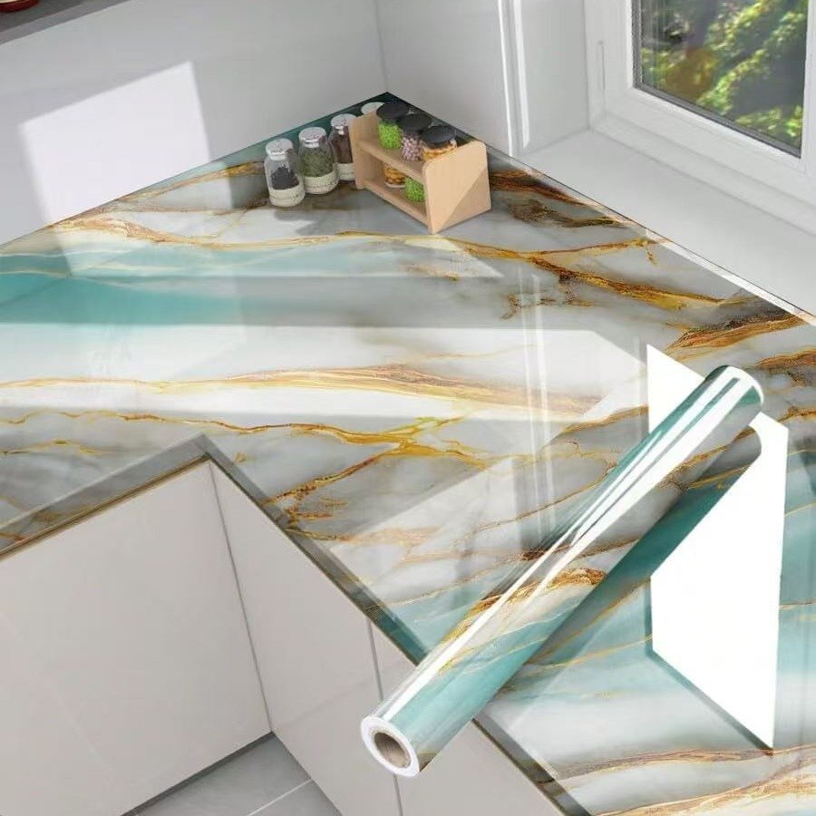 bathroom wall panels self-adhesive marble wallpaper pvc home improvement 3d splash wall stickers papier peint 60*300xcm