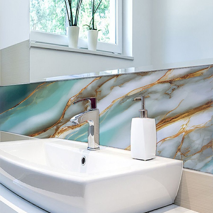 bathroom wall panels self-adhesive marble wallpaper pvc home improvement 3d splash wall stickers papier peint 60*300xcm