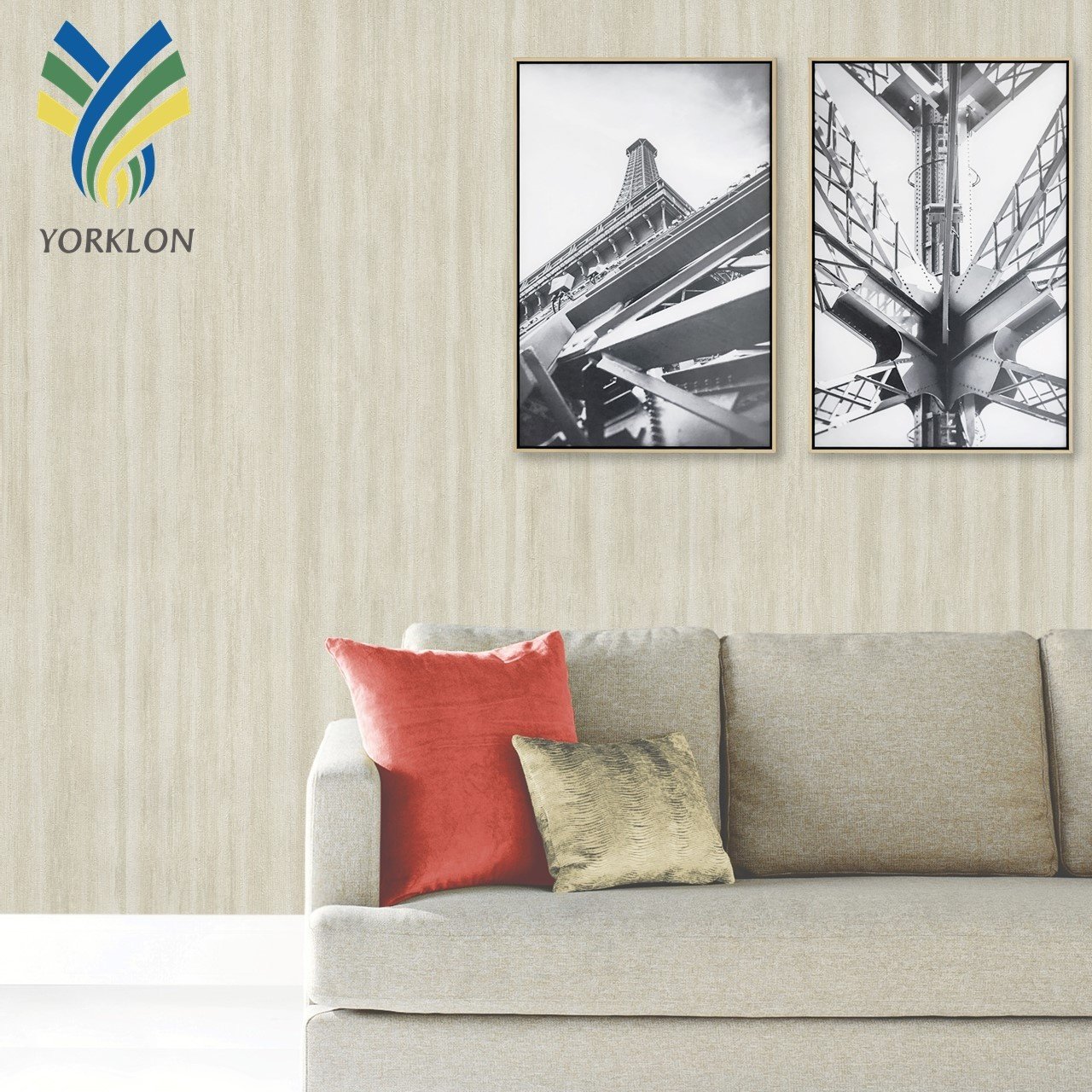 YWP IN Stock Closeout Wall Paper Rolls Wall Decor Background Stripe Vinyl PVC Non Woven Cheap Wallpaper Rolls