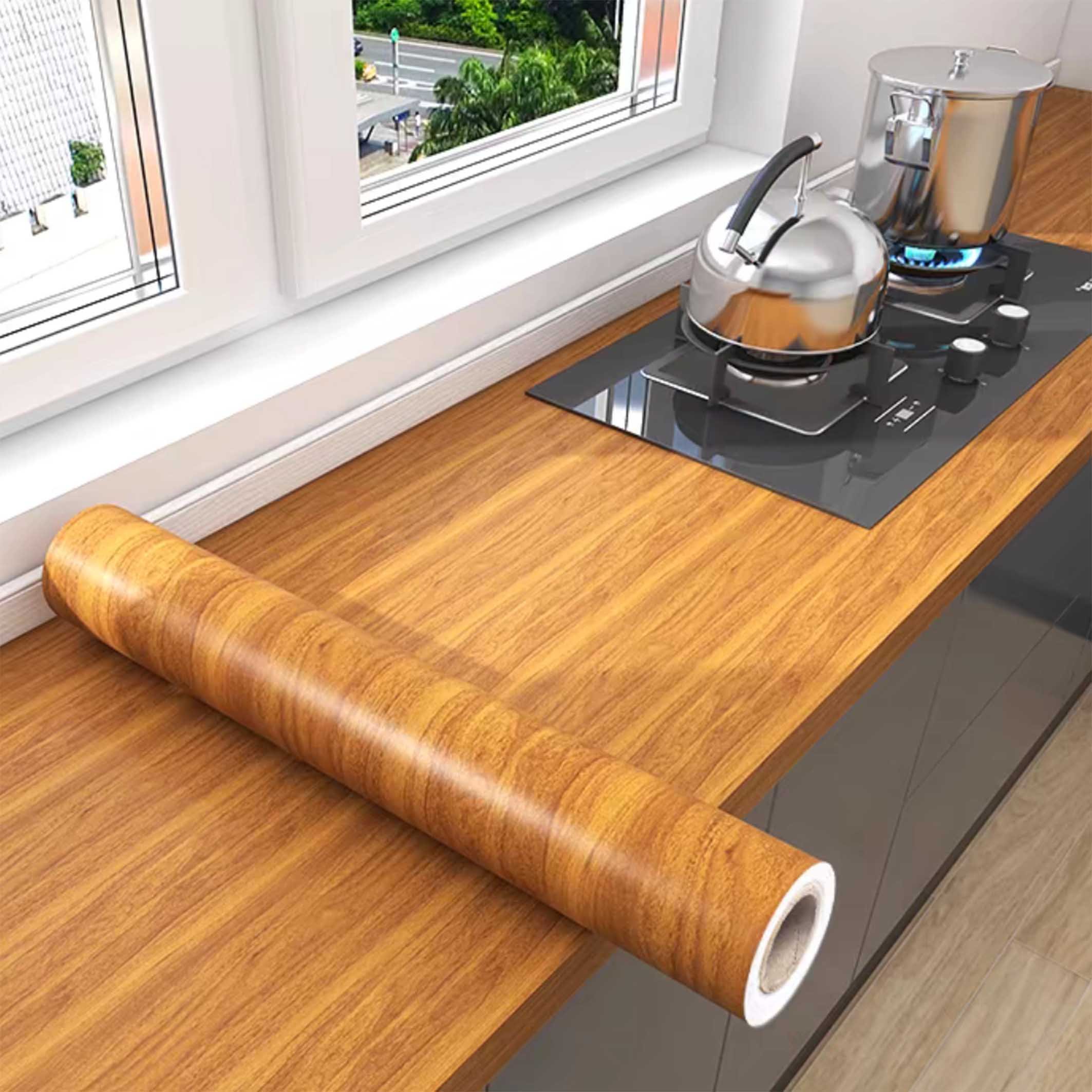 Wholesale Popular wood grain pvc peel and sticker roll self adhesive wallpaper for ceilings wood paper foil with Big Discount