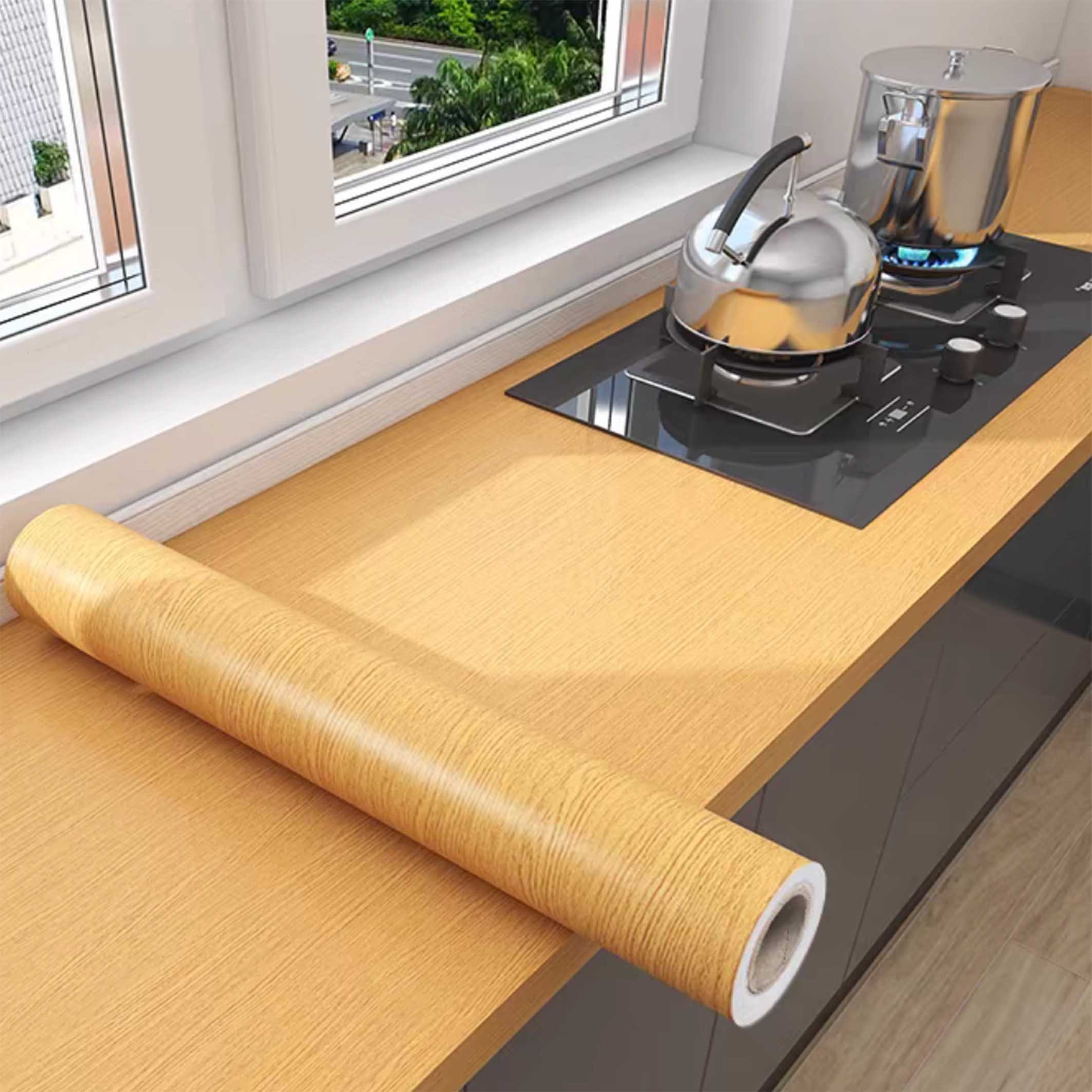 Wholesale Popular wood grain pvc peel and sticker roll self adhesive wallpaper for ceilings wood paper foil with Big Discount