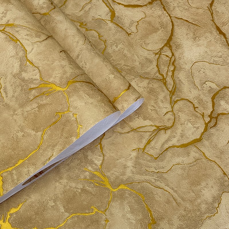 Fashionable hot selling imitation marble texture 3D home decoration wallpaper gilded abstract hotel luxury decoration Wall paper