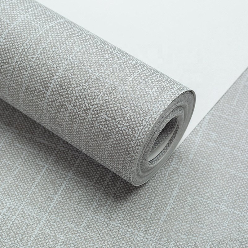 High Quality Interior Decoration Home Non Woven Plain Wallpaper for Livingroom Wall Covering