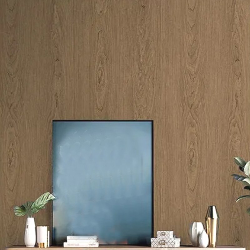 Wood grain brushing water Self adhesive non woven wallpaper