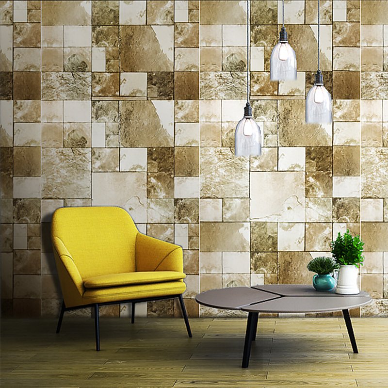Hot sale modern 3d brick door sticker room wallpaper for home decoration