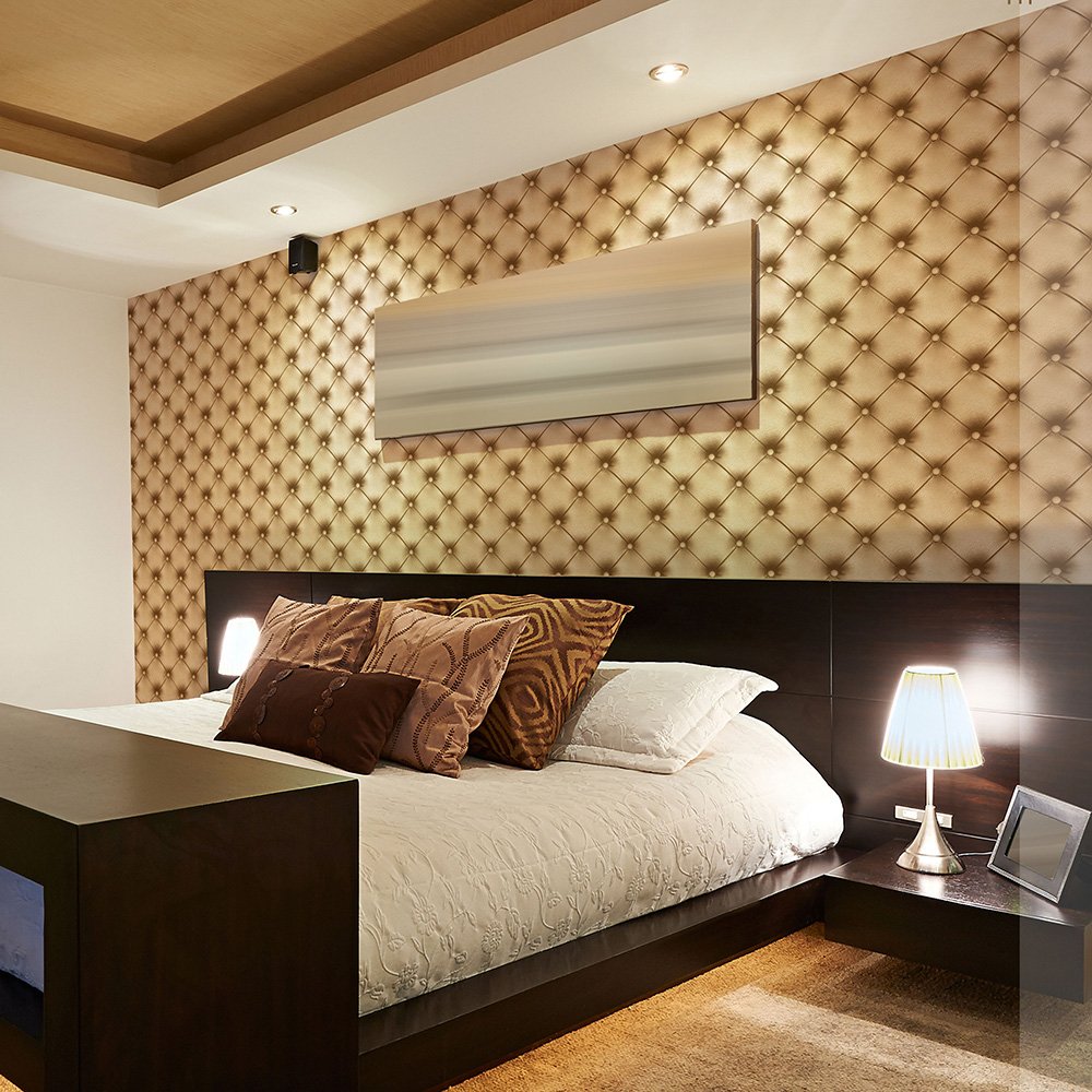 Leather-like design pvc 3d wallpaper for home decoration