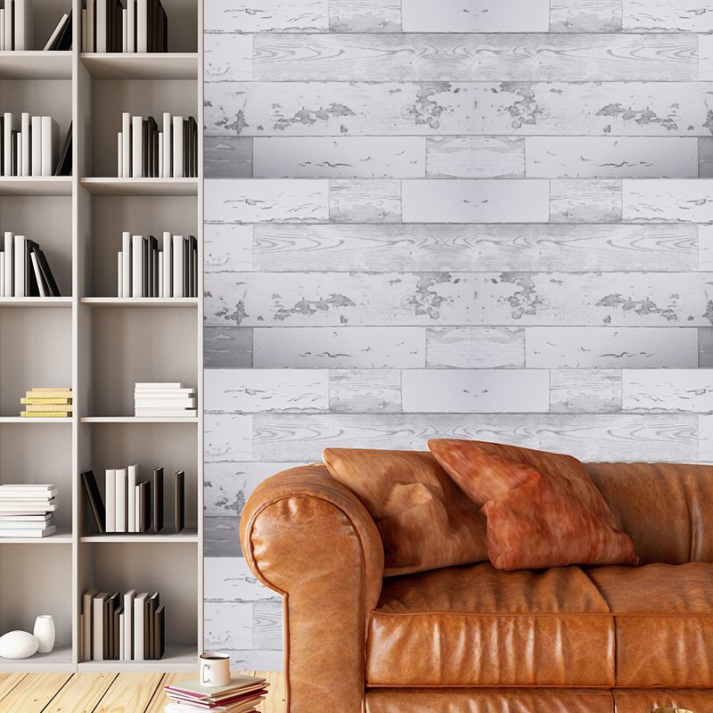 Wooden Design PVC Sticker Vinyl Self Adhesive Papier Peint Home Decoration Wall Paper Veneer Peel Roll Stick Wallpaper