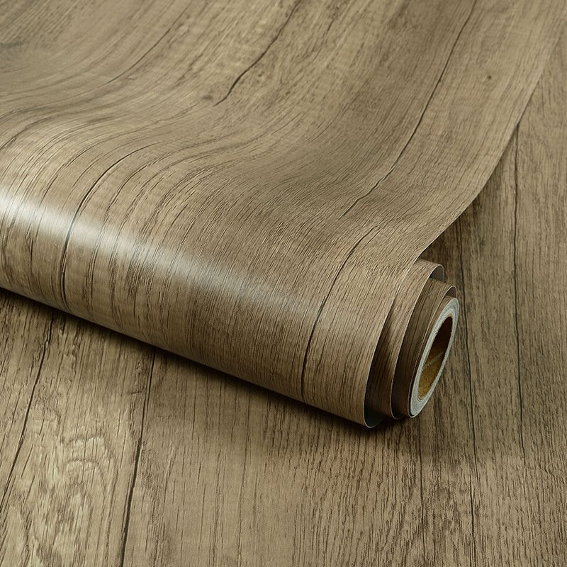 peel and stick natural embossed wood Grain veneer plank wallpaper print custom design for home decoration