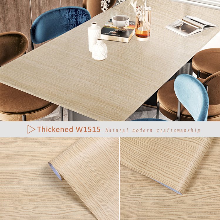 Customize Thicken Peel And Stick Wallpaper Pvc Film Wood Decoration Self Adhesive Woodl Wall Stickers