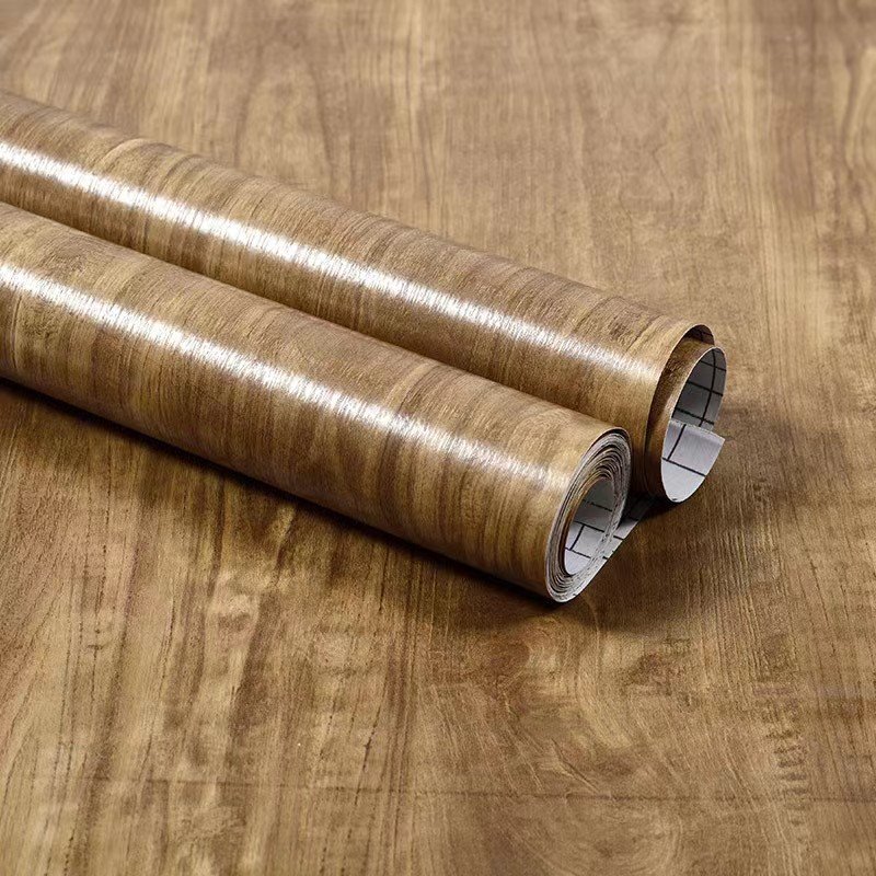 Irini PVC Wood Grain Wallpaper Flat Lamination Decoration Sheet For Furniture Membrane Border Foil For MDF