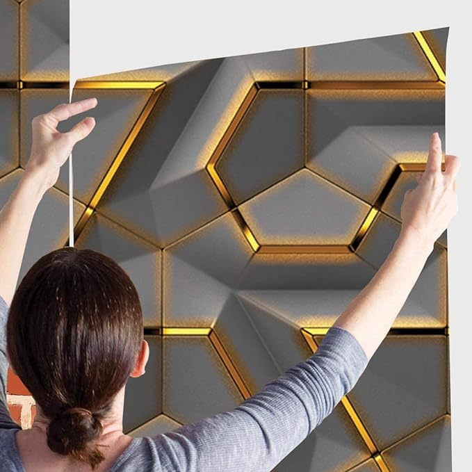 UDK 3D Wallpaper Geometric Wall Paper for Home Decor Vinyl Waterproof wall sticker for Living Room hotel