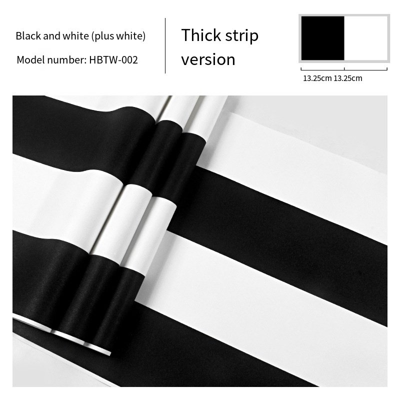 Hot Selling Modern Minimalist Black And White Horizontal And Vertical Striped PVC Wallpaper For Living Room Background Wallpaper