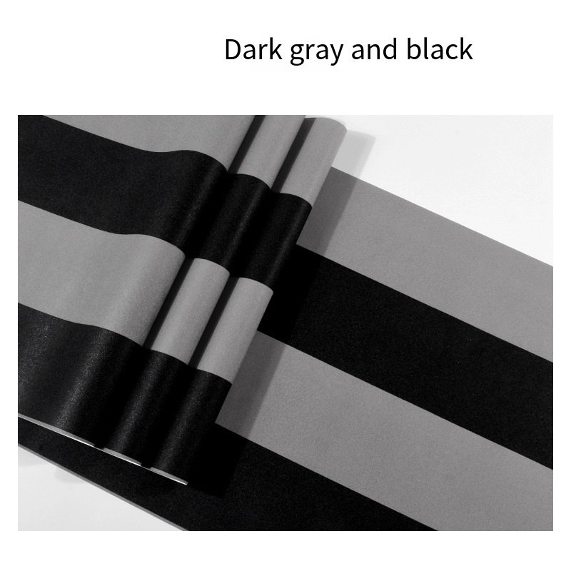 Hot Selling Modern Minimalist Black And White Horizontal And Vertical Striped PVC Wallpaper For Living Room Background Wallpaper