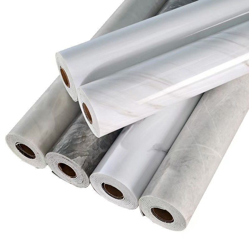 Durable Glossy Marble foil roll Wallpapers sticker 60cm*3m adhesive decorative film wall decor Living room
