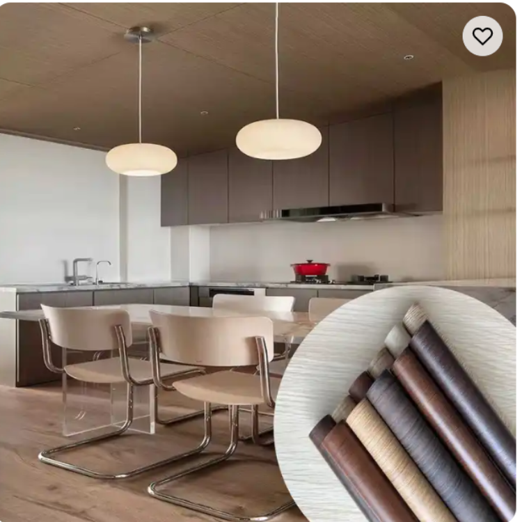 Hot Sales Texture Wood PVC Films Interior Decor PVC Film Foil Roll Decorative PVC Film For Furniture
