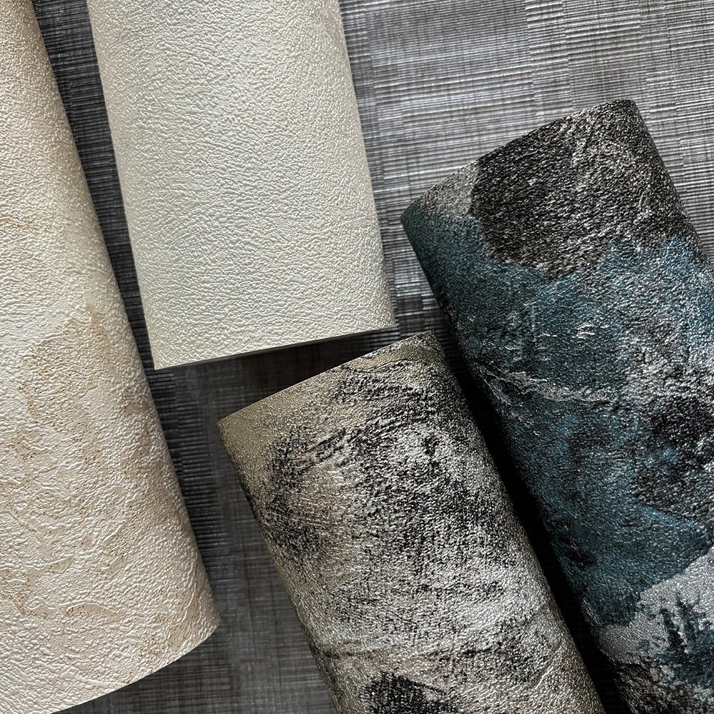 Luxury Waterproof PVC Woven Natural Hotel Home Decoration Vinyl Wallcovering Textured Wallpaper Rolls