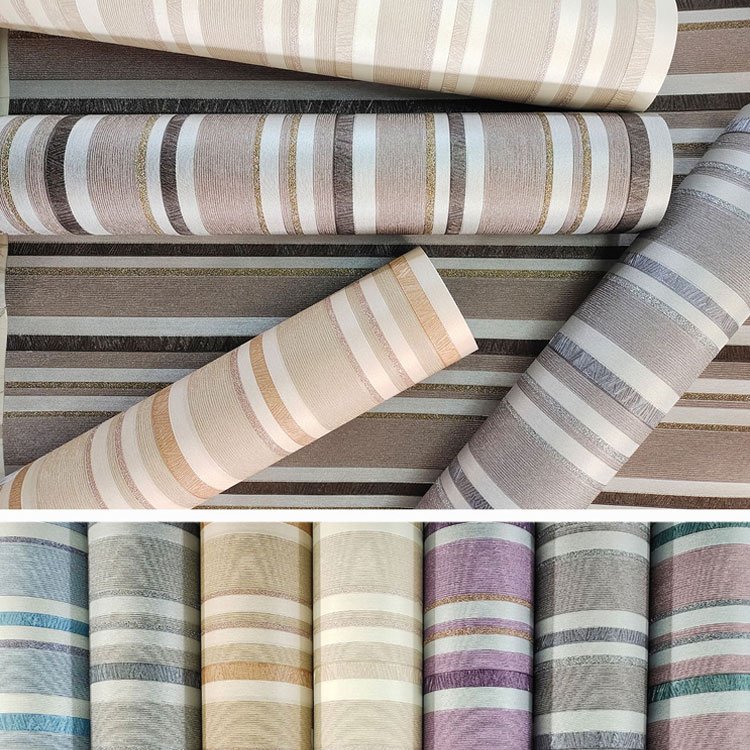 Wholesale Customized Luxury Stripe Wallpaper For home livingroom bedroom