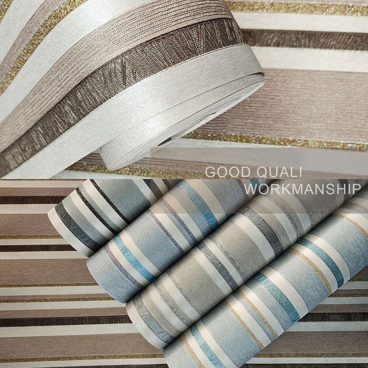 Wholesale Customized Luxury Stripe Wallpaper For home livingroom bedroom