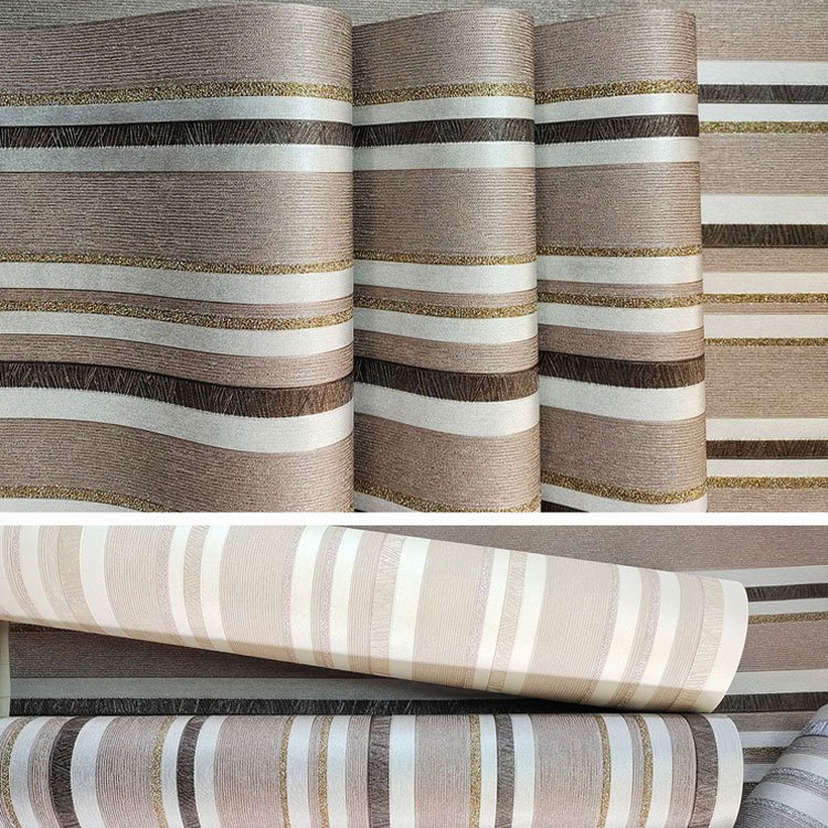 Wholesale Customized Luxury Stripe Wallpaper For home livingroom bedroom