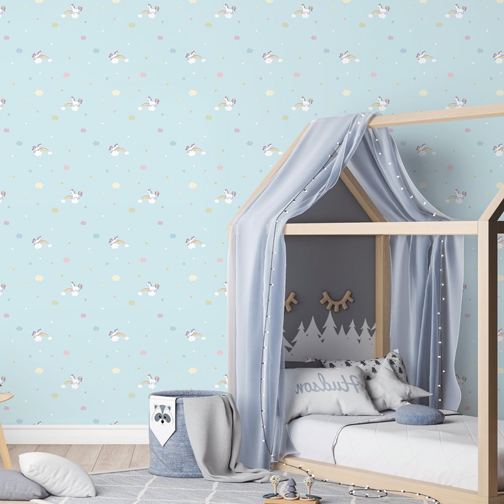 Cute Cartoon Design PVC Home Wallpaper for Girls Room
