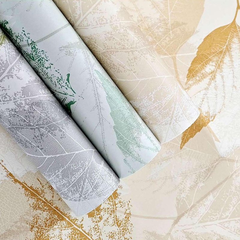 Plant leaf non woven wallpaper