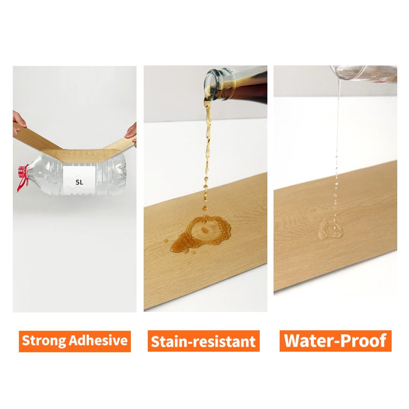 Thick Wood Grain Self-adhesive Wallpaper Roll For Furniture Renovation And Wall decor sticker