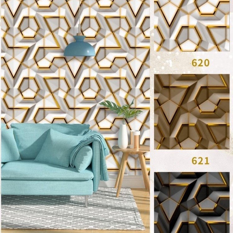 Modern Minimalist Decorative TV Background Wall 3D Wallpaper Using multiple Scenarios To Change The Environment At Any Time
