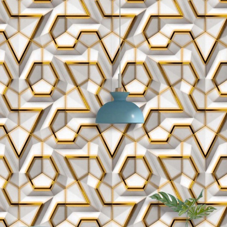 Modern Minimalist Decorative TV Background Wall 3D Wallpaper Using multiple Scenarios To Change The Environment At Any Time