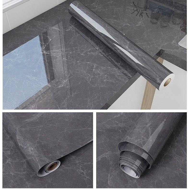 Thicken Marble Sticker Removable kitchen counter top peel off self adhesive wallpaper waterproof marble wall sticker wallpaper