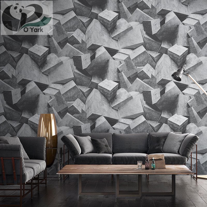 Top quality Stone brick design 3d pvc wallpapers rolls for home decoration
