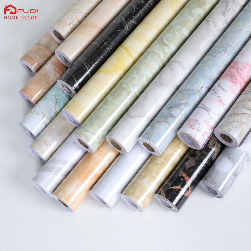 FuDi Pvc Marble Paper Granite Sticker Roll Wallpaper