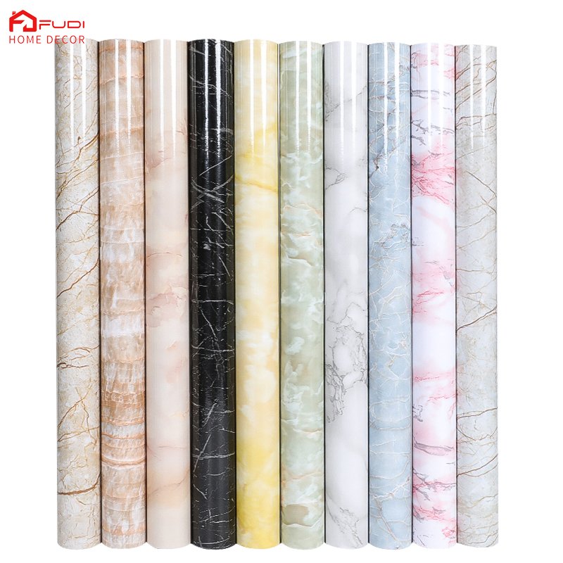 FuDi Pvc Marble Paper Granite Sticker Roll Wallpaper