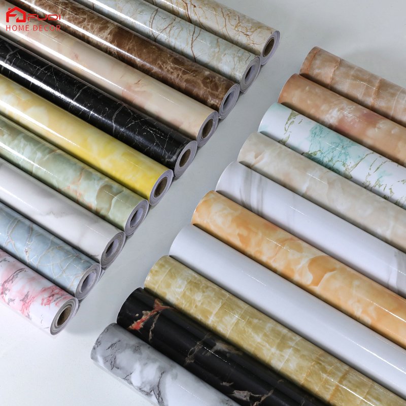 FuDi Pvc Marble Paper Granite Sticker Roll Wallpaper
