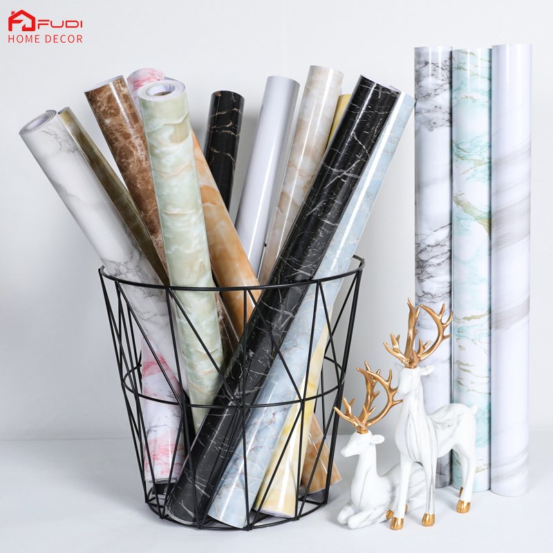 FuDi Pvc Marble Paper Granite Sticker Roll Wallpaper