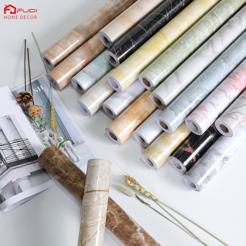 FuDi Pvc Marble Paper Granite Sticker Roll Wallpaper