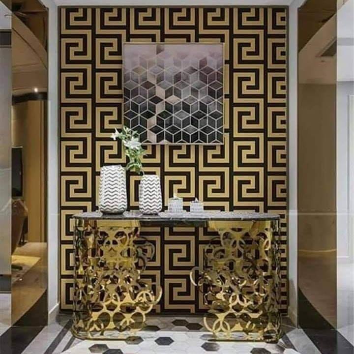 UDK Hotel Luxury Geometric Pattern wallpapers Self-adhesive Waterproof Wall paper For Wall & Furniture Decoration