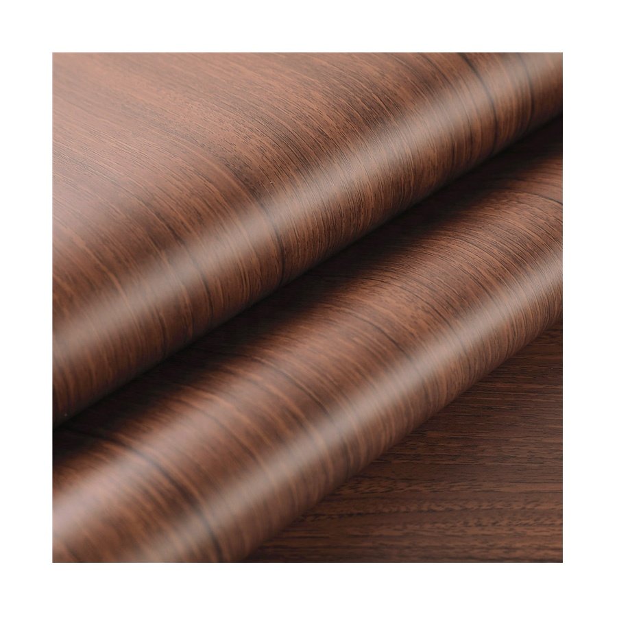 PVC Decorative Floral Wallpaper Glue Coated Vinyl Wallpaper Embossed Wood grain Sticker Self adhesive film