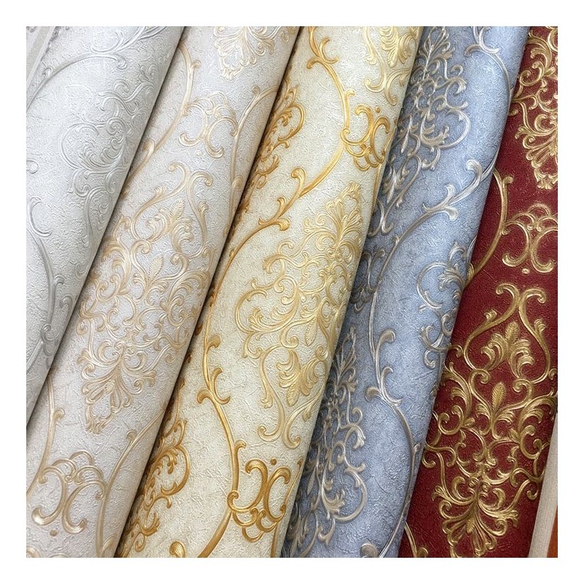 Customized 3d printable wallpaper pvc designs flower landscape wallpaper rolls