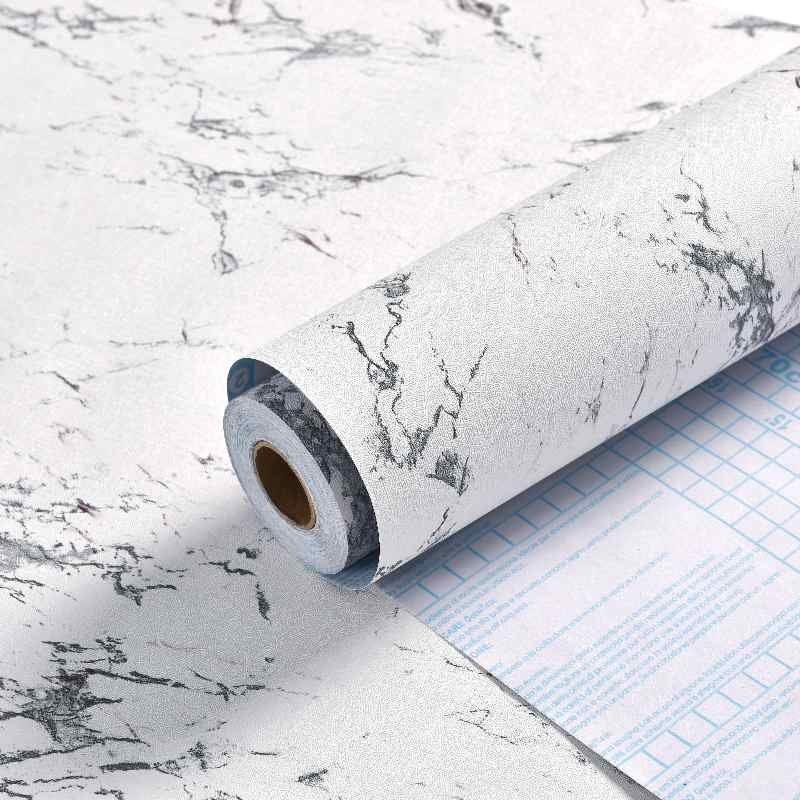3D Silk Embossed White Self-Adhesive Vinyl Wallpaper Peel and Stick Contact Paper for Wall Decor & Laundry Application