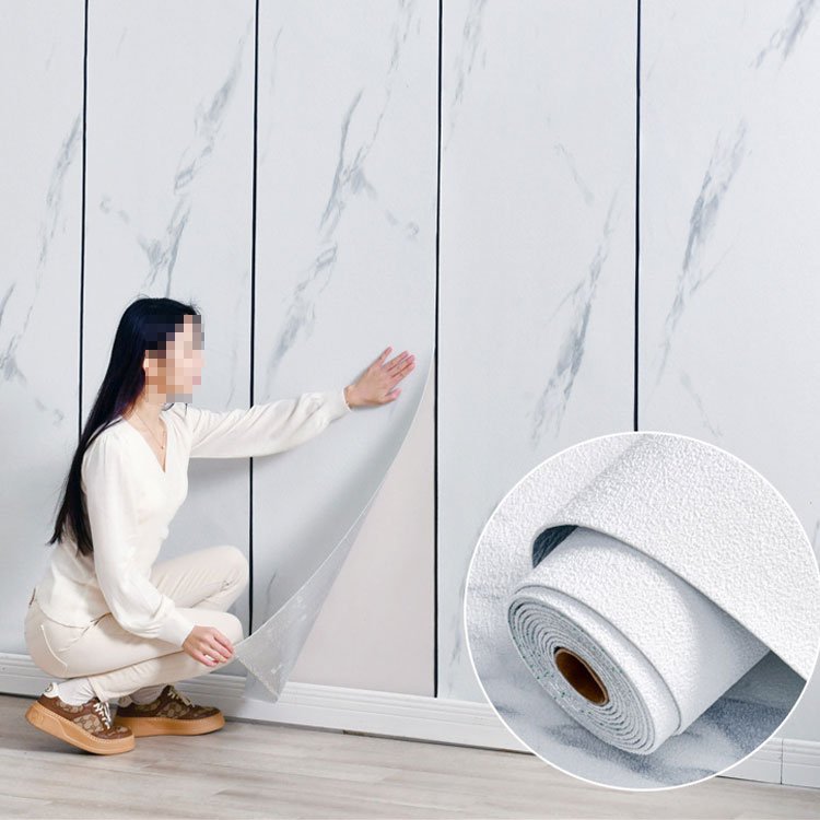 Marble Self Adhesive Foam Wallpaper Roll Sxp Waterproof Wallpaper Home Decoration Wall Board Panel Marble