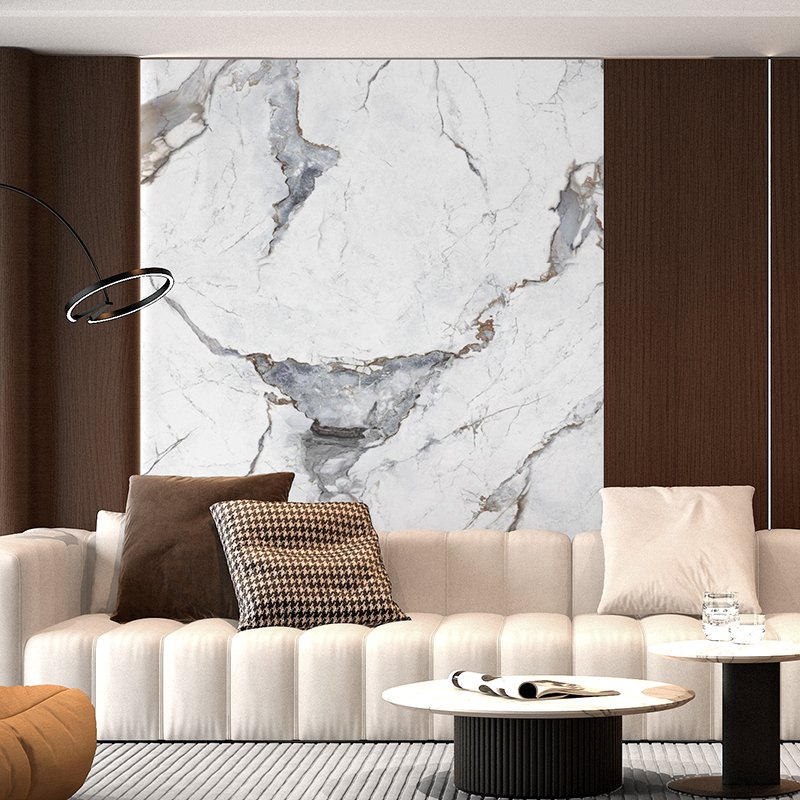 PET Marble Wallpaper Roll Foam Wallpaper stickers High Gloss Marble Peel And Stick For Home Decora