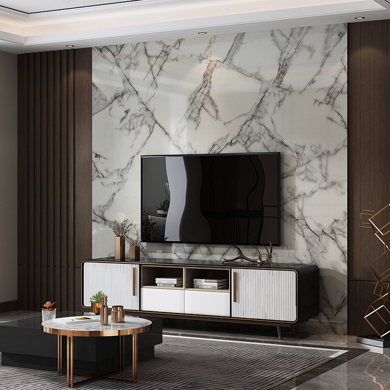 PET Marble Wallpaper Roll Foam Wallpaper stickers High Gloss Marble Peel And Stick For Home Decora