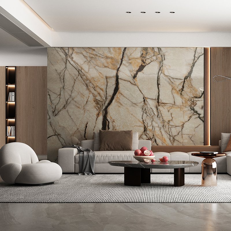 PET Marble Wallpaper Roll Foam Wallpaper stickers High Gloss Marble Peel And Stick For Home Decora