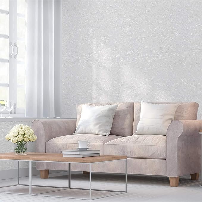 ORON DECO 3D Silk Embossed Peel & Stick Self-Adhesive Vinyl Wallpaper Bedroom Home Decor with Textured Contact Paper