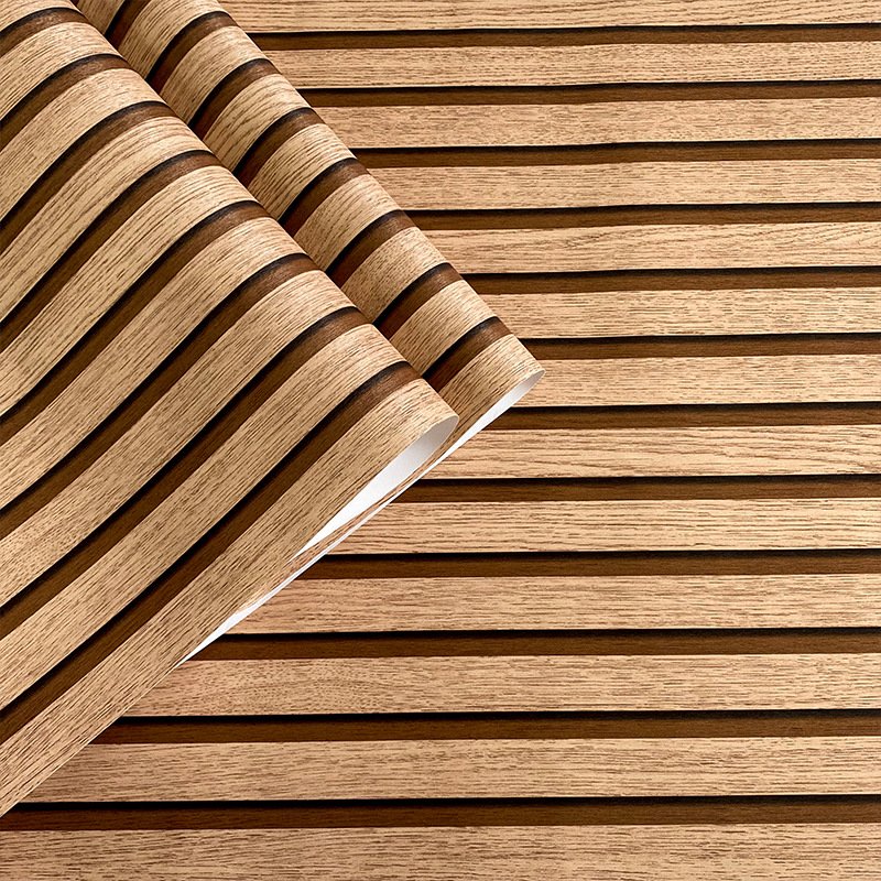 bathroom 3d grey self adhesive wallpaper rolls waterproof pvc dark brown wooden grain wallpaper 3d